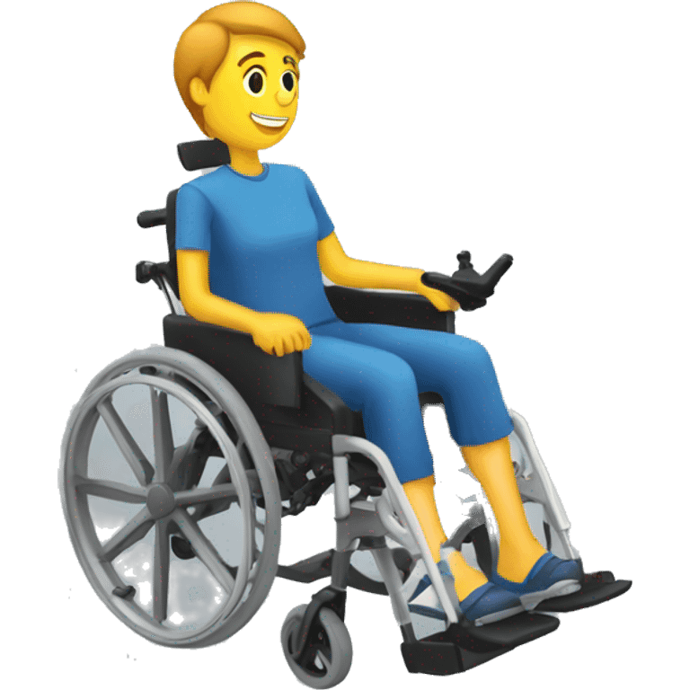 Une personne en fauteuil roulant  emoji