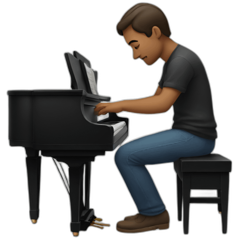 man playing piano emoji