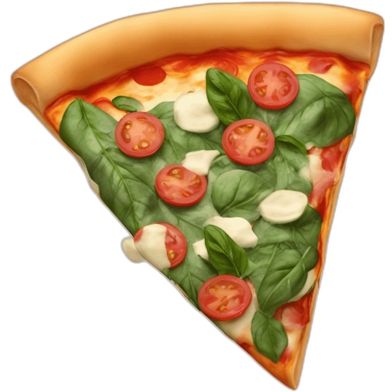 pizza with spinach emoji