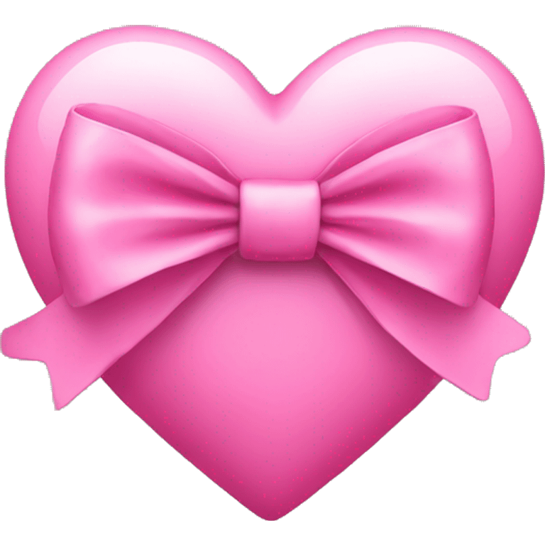 Pink heart with a bow emoji