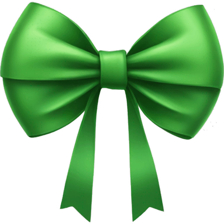 Green realistic bow emoji