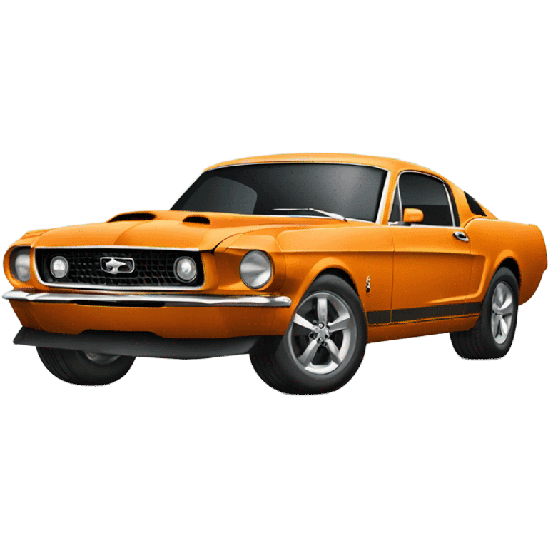 Orange Ford mustang emoji