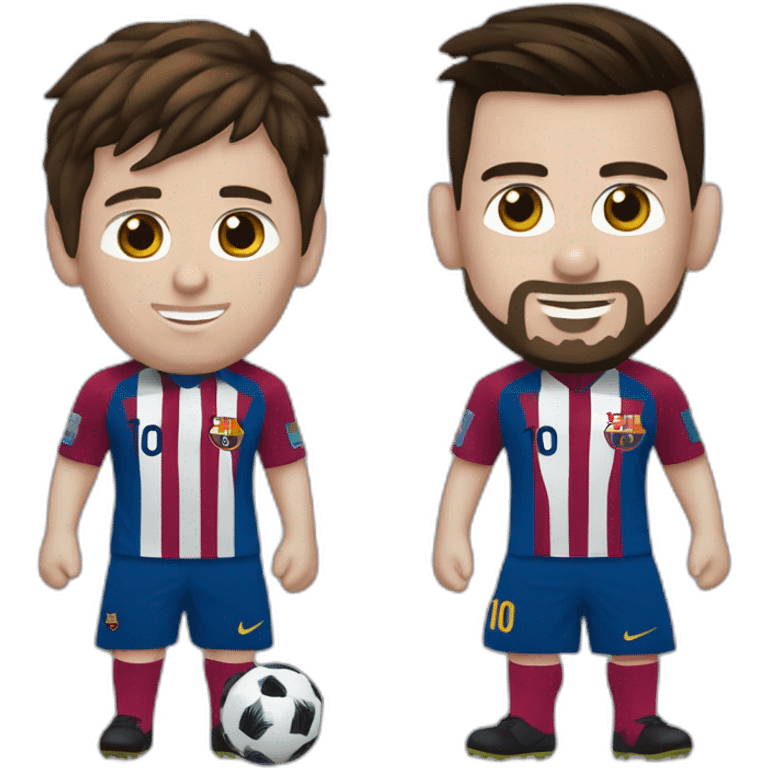 Emoji de messi y cristiano en la misma persona emoji