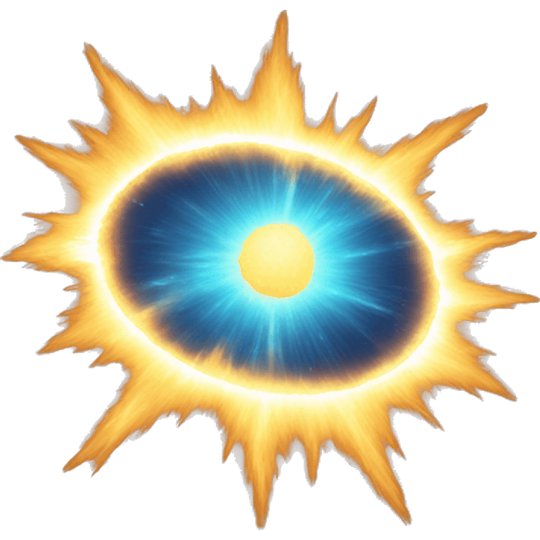 Supernova blasting and radiating light emoji