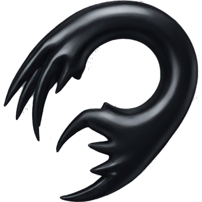 Black claw clip for hair emoji