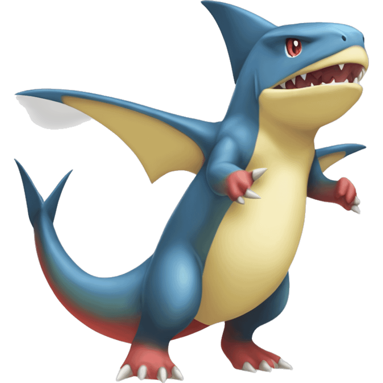 Sharpedo-Charmeleon-Gible-Larvitar-Fakémon Full Body emoji