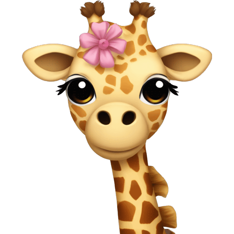 Giraffe wearing a tutu emoji