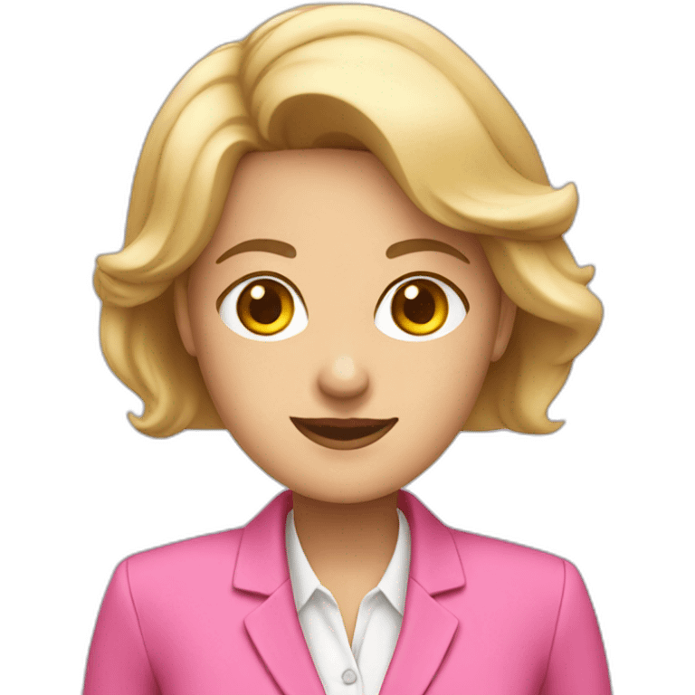 a white businesswoman in a pink suit emoji