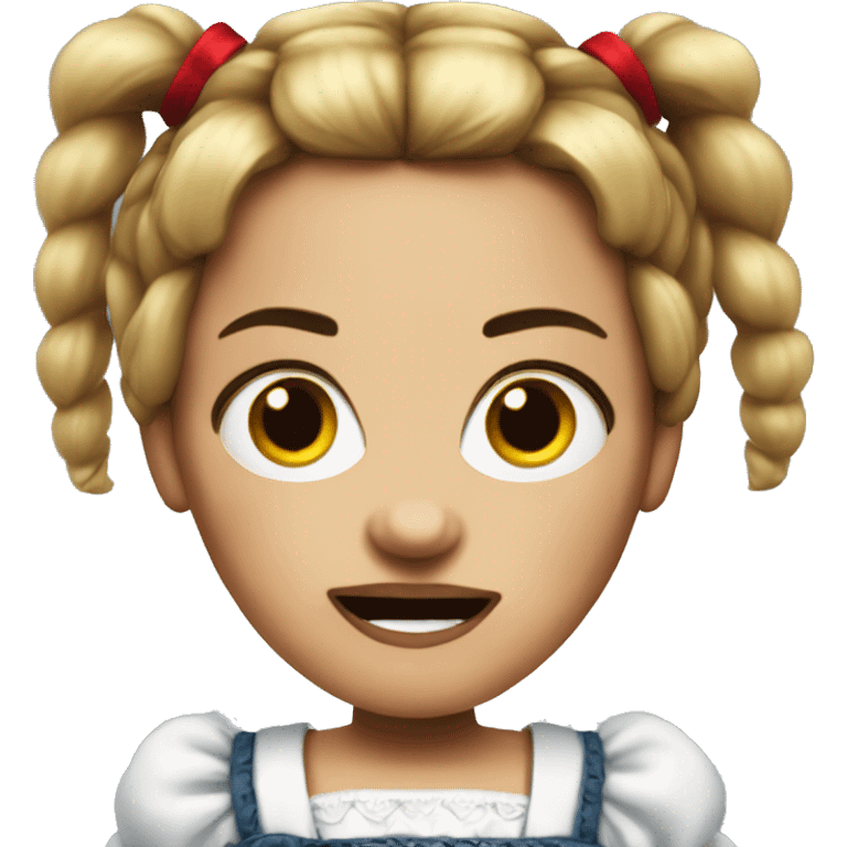 1 Scary angry Annabelle doll with red pigtails  emoji