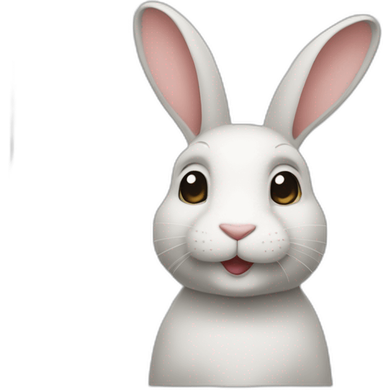 Un lapin  humain emoji