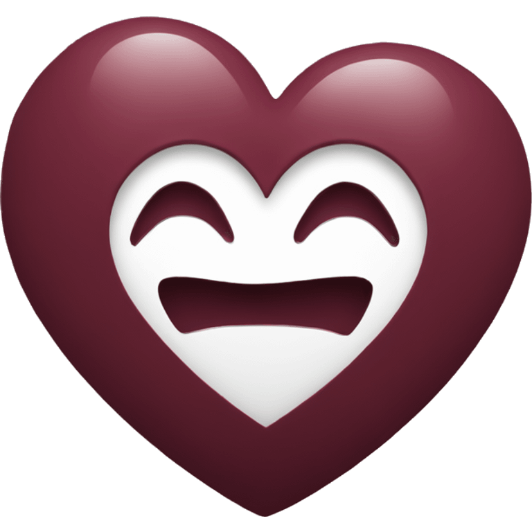 heart in heart burgundy color emoji