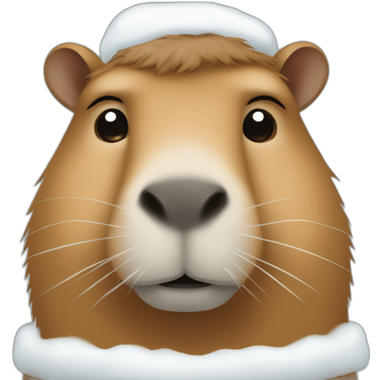 Christmas capybara emoji