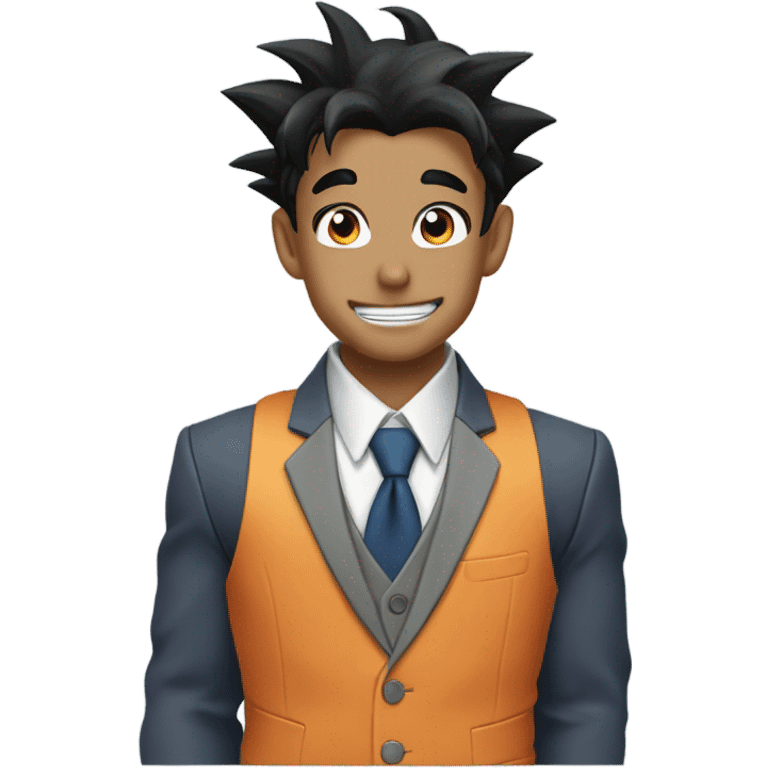 Goku in a suit emoji