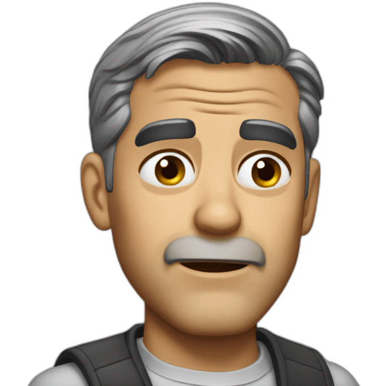 George Clooney crying emoji