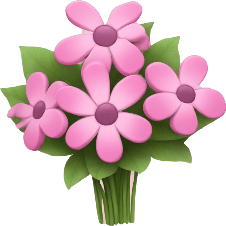 A cute bouquet with pink flowers emoji