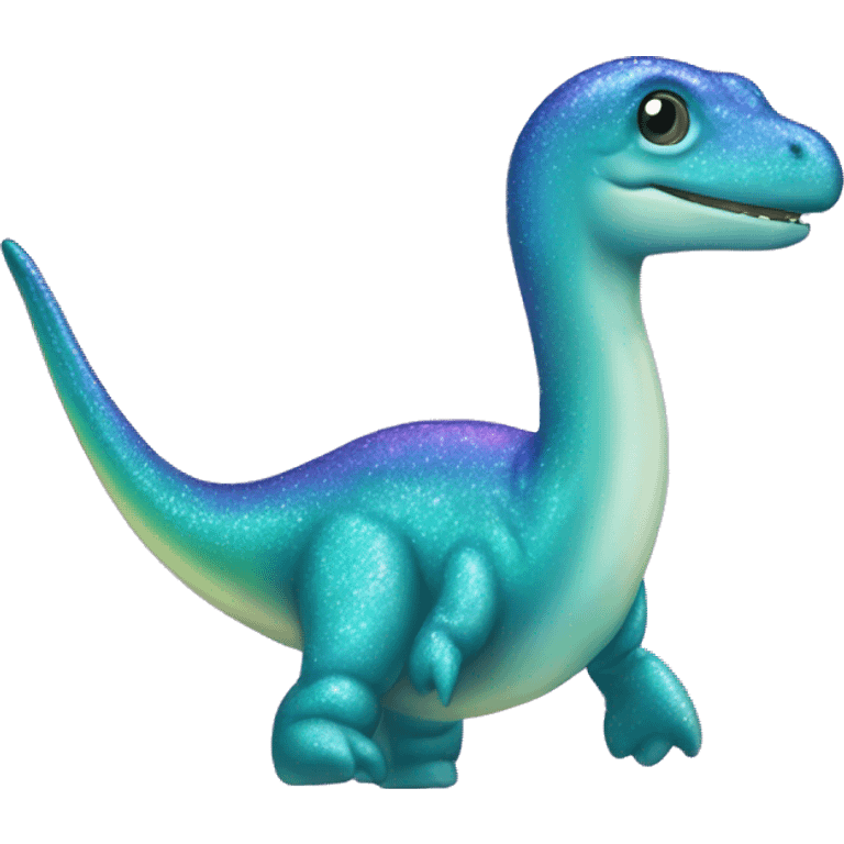 Iridescent glitter plesiosaur emoji