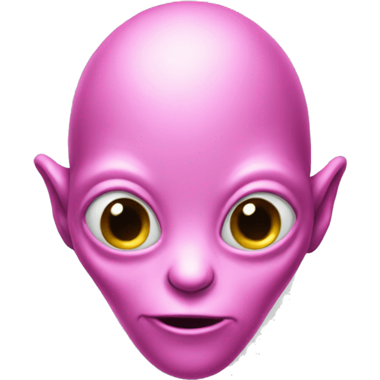 Pink alien emoji