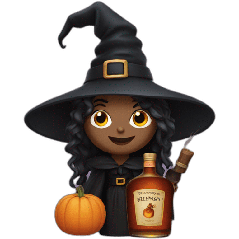 witch with hennessy bottle emoji