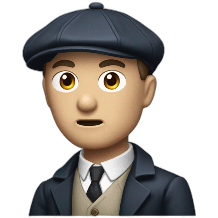 Angry Tommy Shelby with newsboy cap emoji