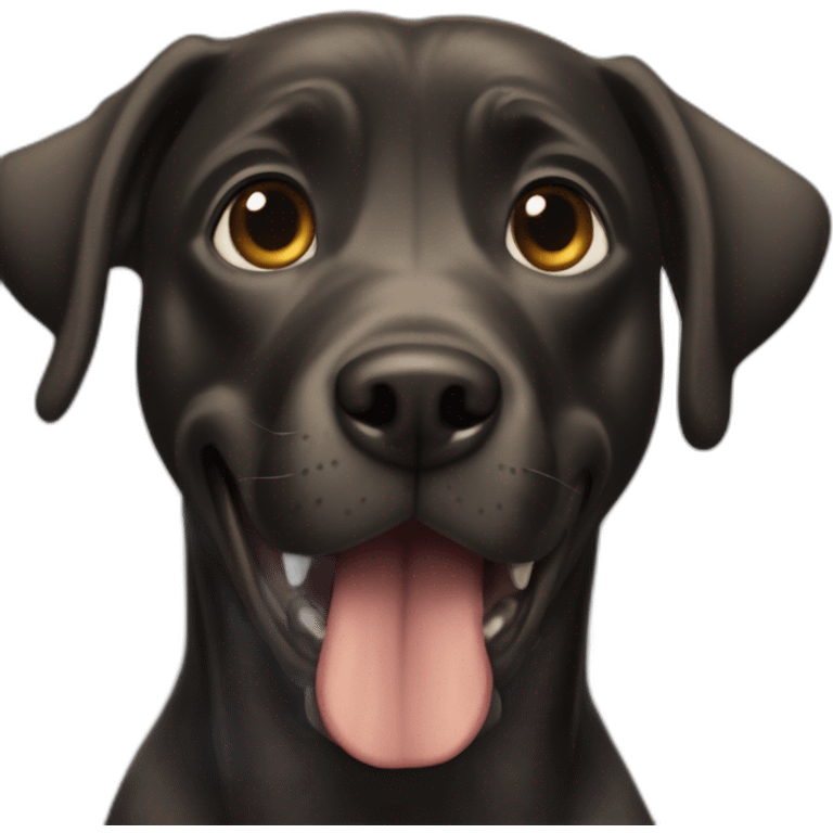 Black dog cur amazement emoji