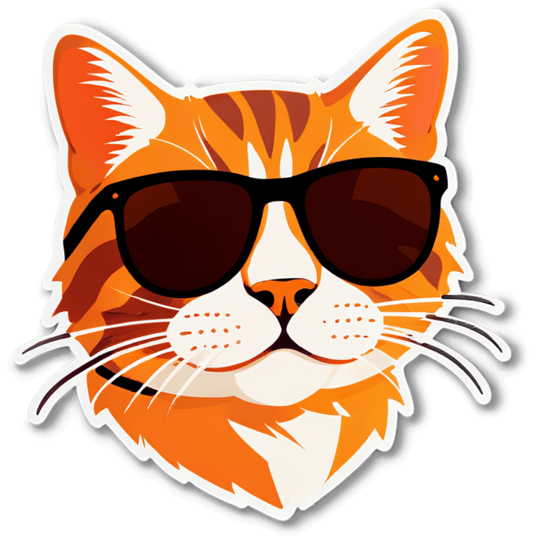 Cat with sunglasses emoji