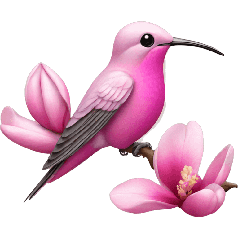 Kolibri magnolia pink emoji