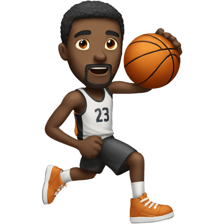 A man playing basketball emoji