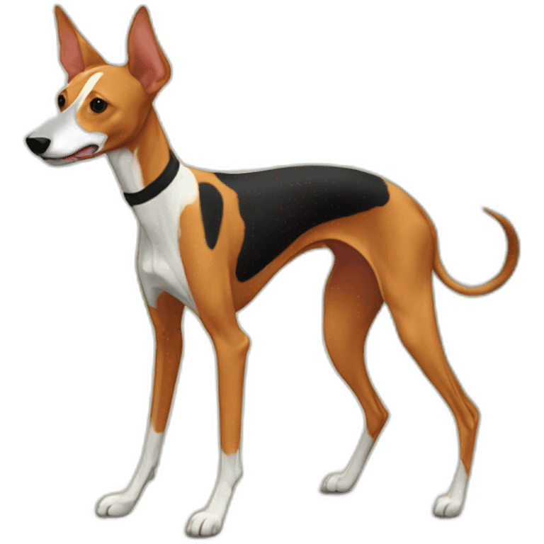 Podenco walking in the park emoji