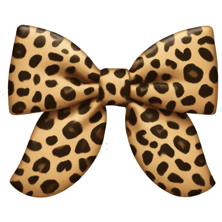 Leopard print bow emoji