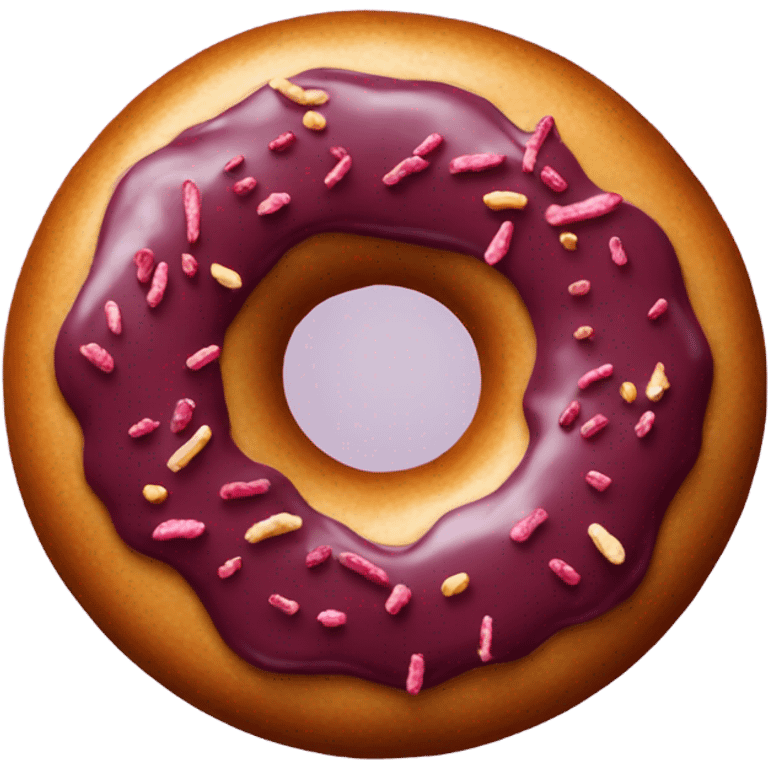 a Burgundy donut emoji