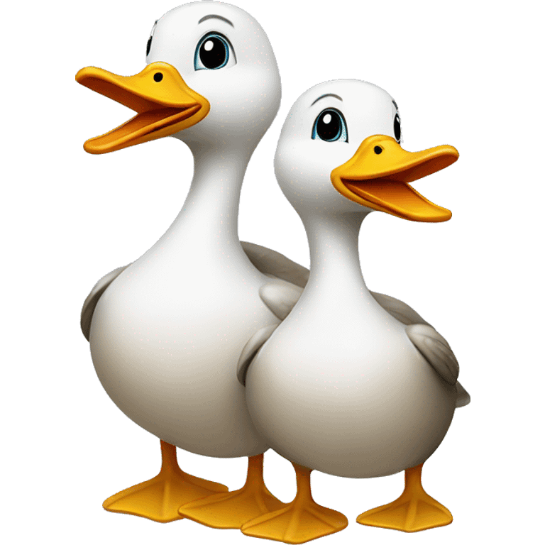 A group of ducks  emoji