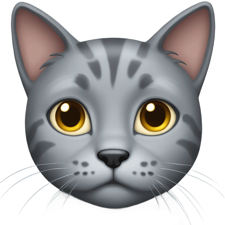 Jealous grey cat emoji