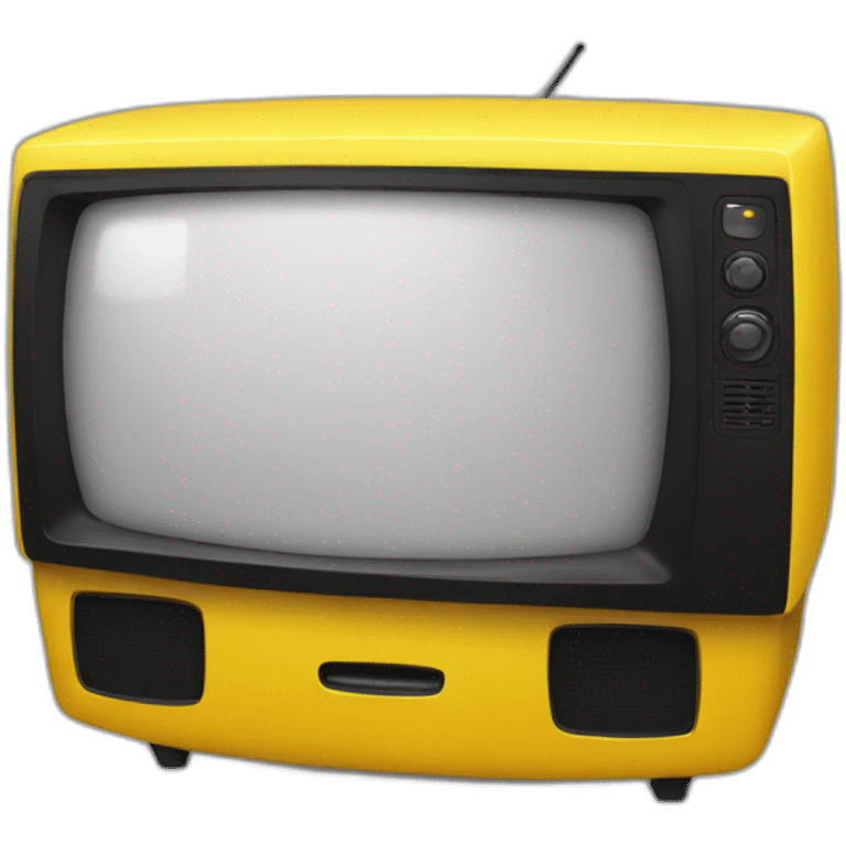 Tv yellow and black emoji