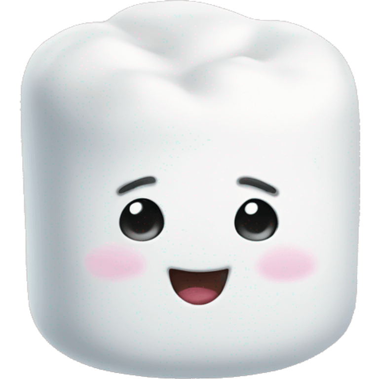 Marshmallow with cute face  emoji