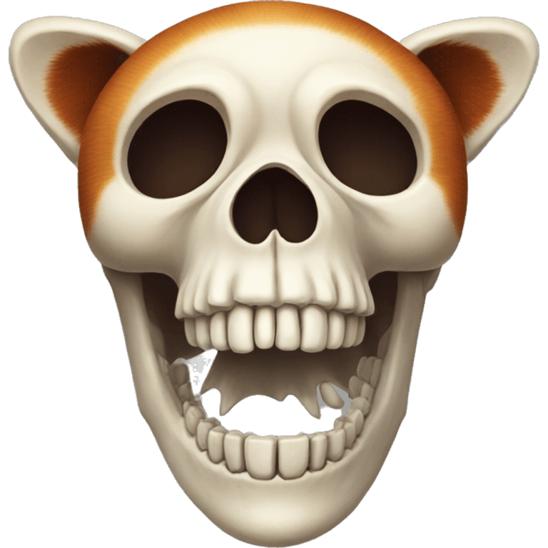 red panda skeleton skull bones emoji