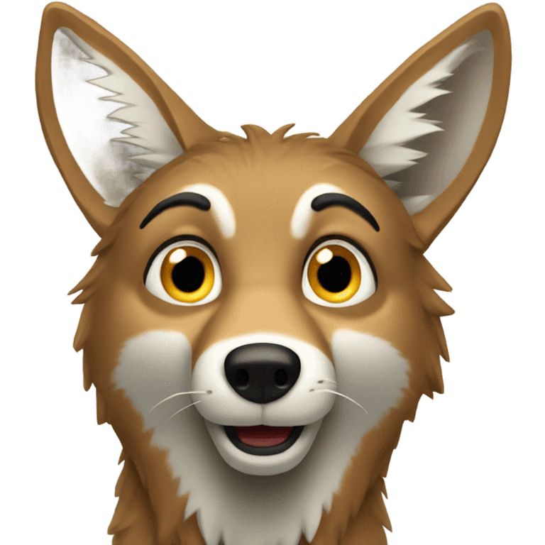 Surprised coyote emoji