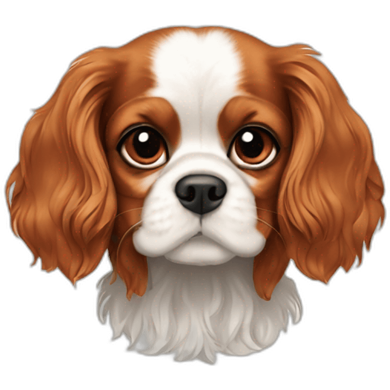 Cavalier king Charles spaniel and formula 1 emoji