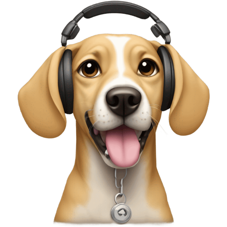 Dog dj  emoji