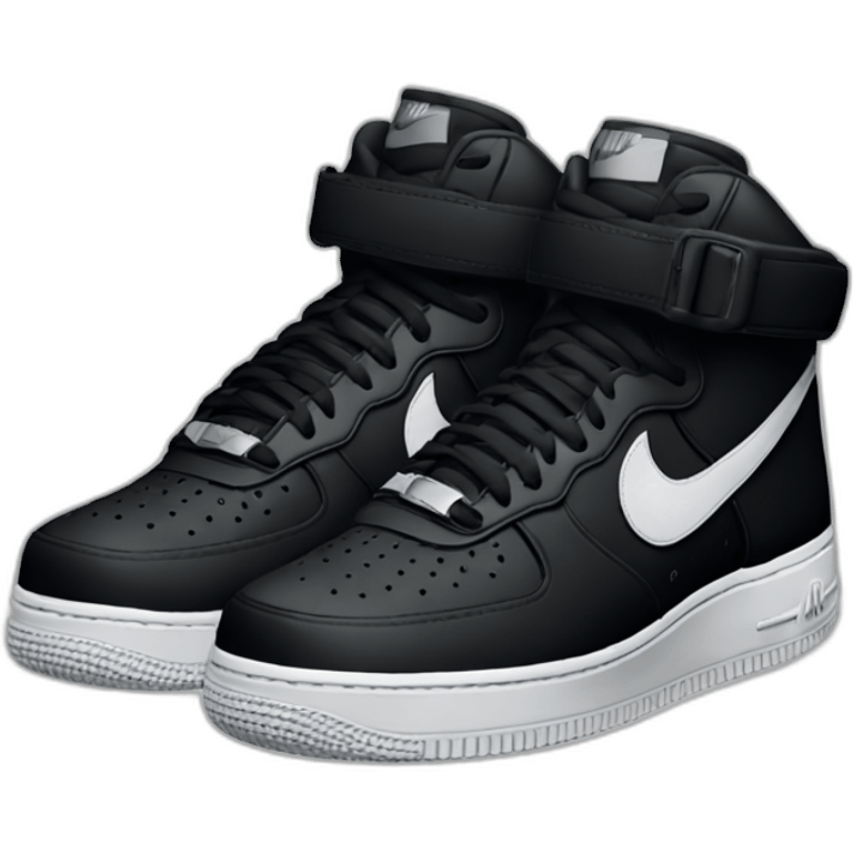 nike black air force ones emoji