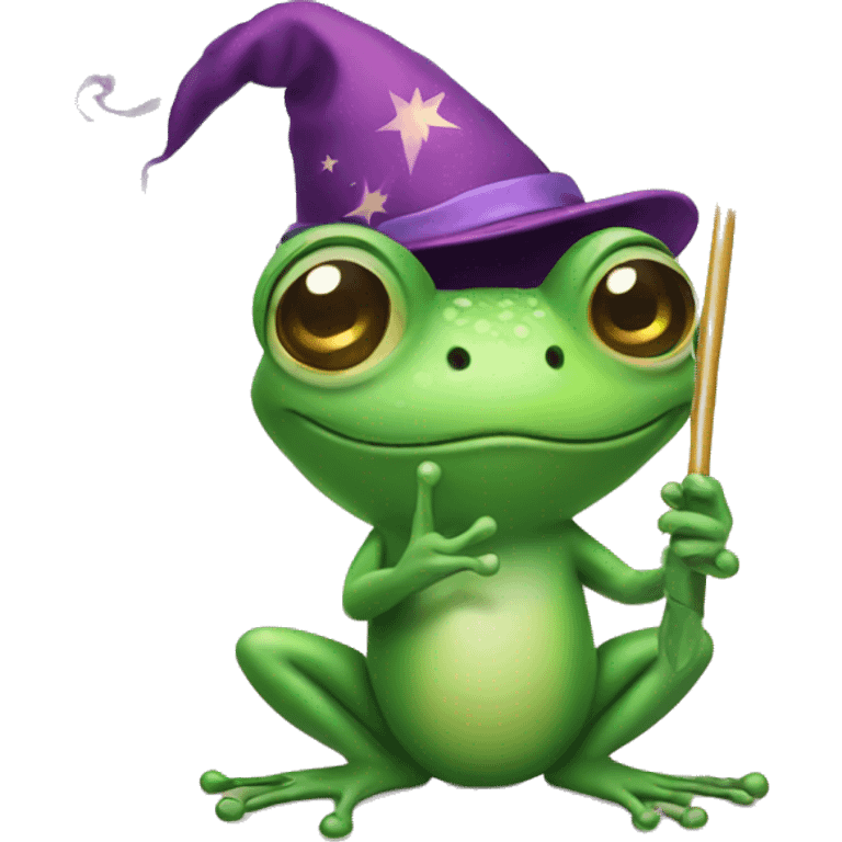 frog with magic wand emoji