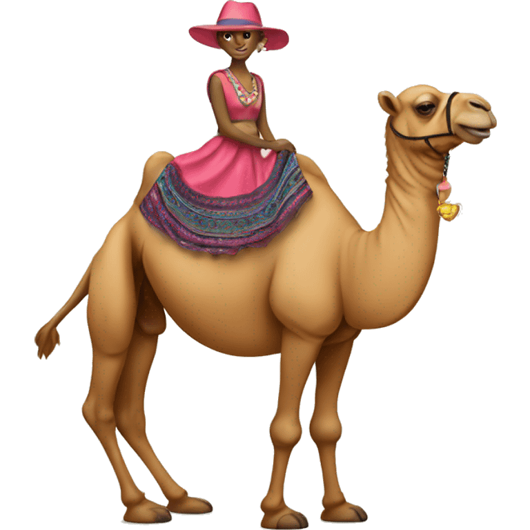 camel with a skirt emoji