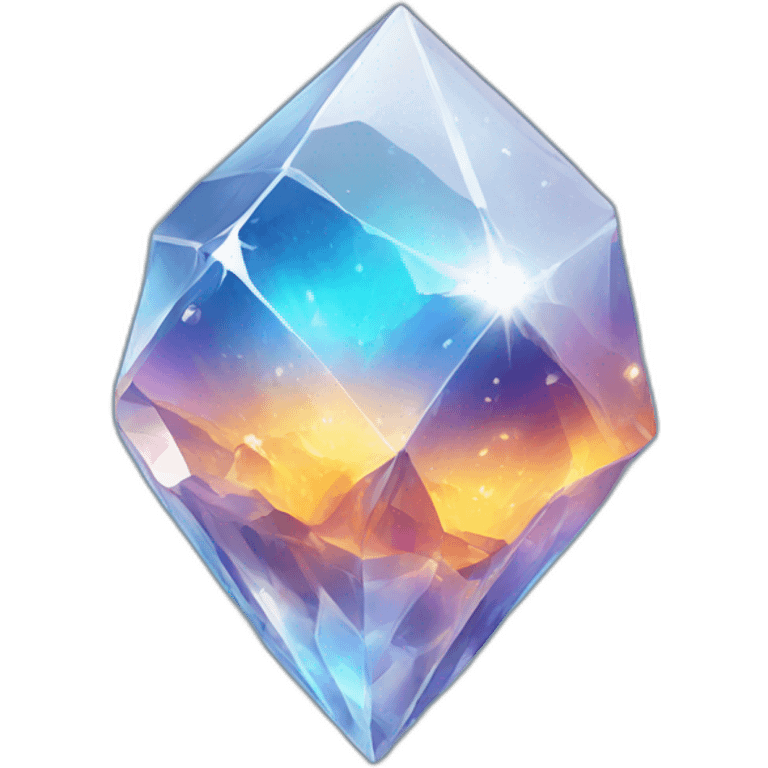 crystal with flying electrons emoji