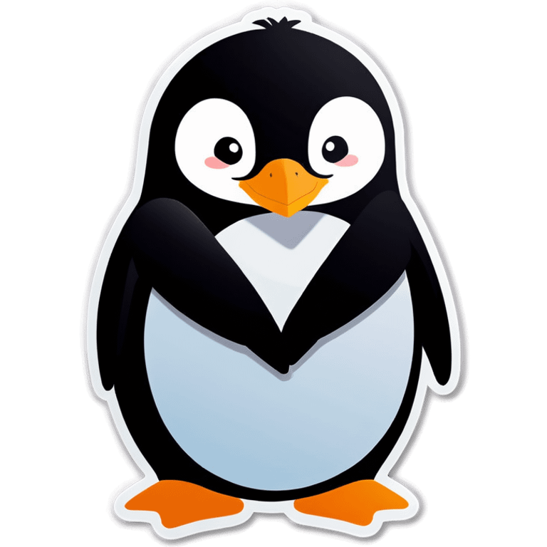 Pinguin cuddling emoji