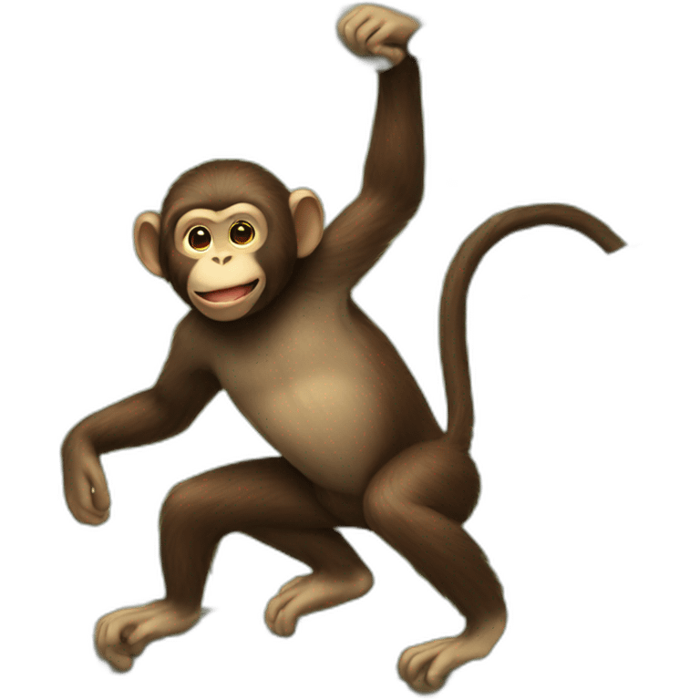 Monkey riding another money emoji