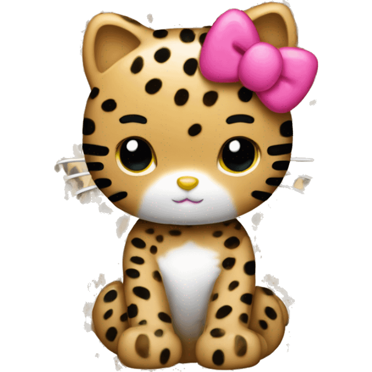 Hello kitty with cheetah print emoji