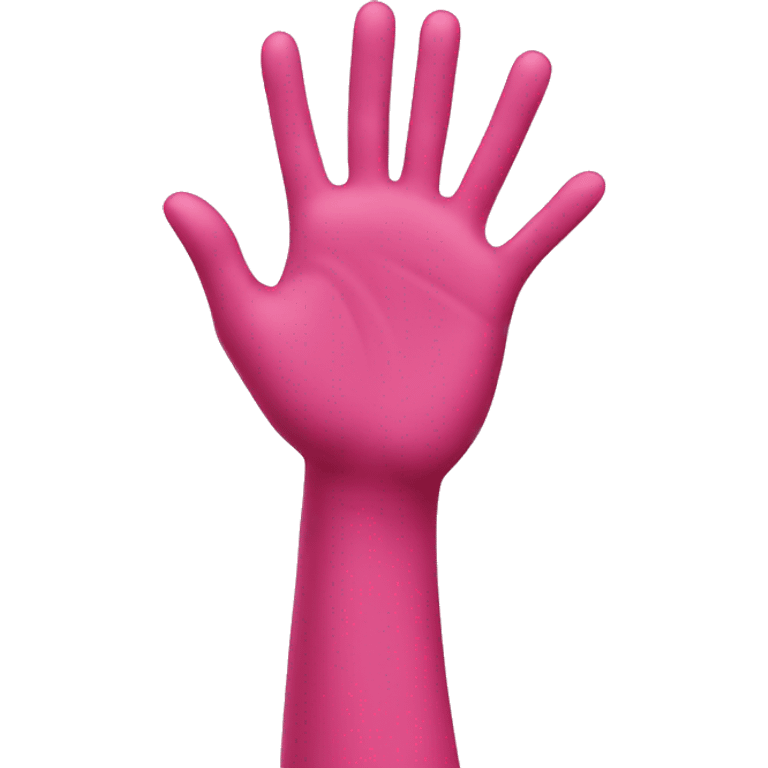 Pink waving hand  emoji