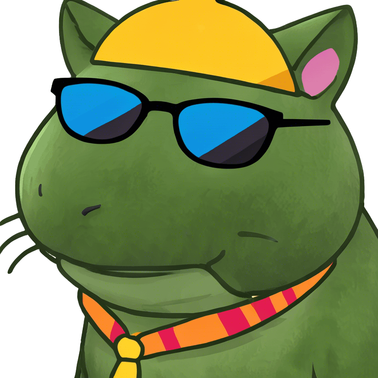 Cat with sunglasses emoji