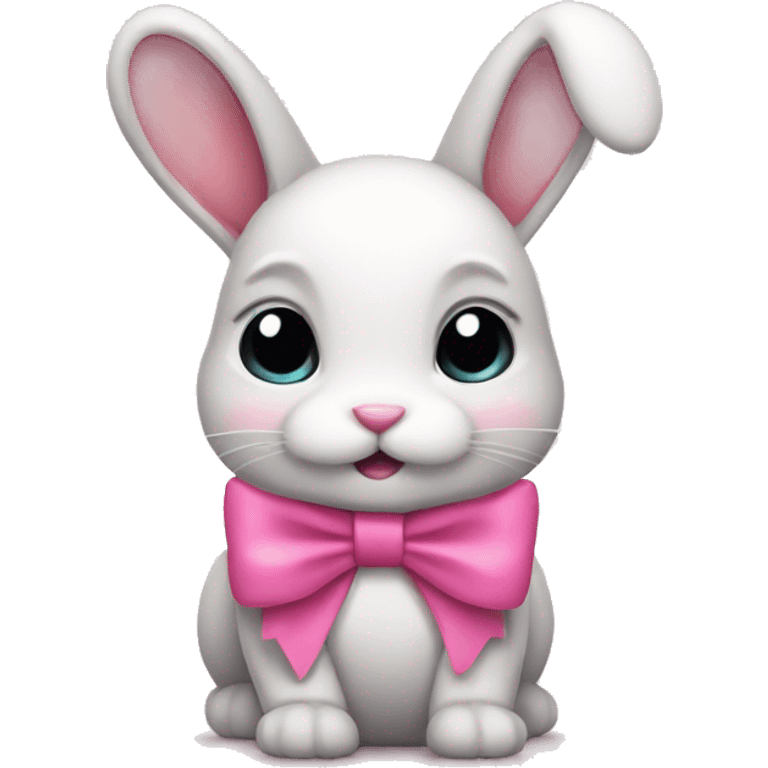 Bunny with pink bow emoji