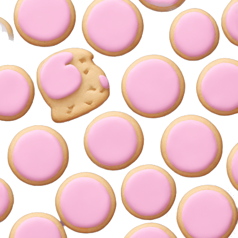 pastel pink cookie emoji