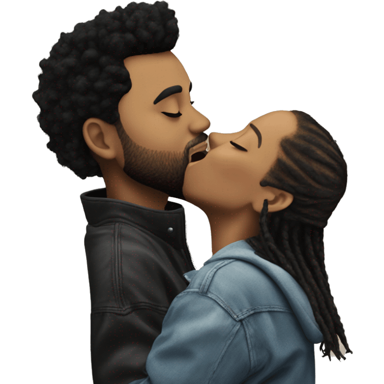 The weeknd gives a kiss emoji